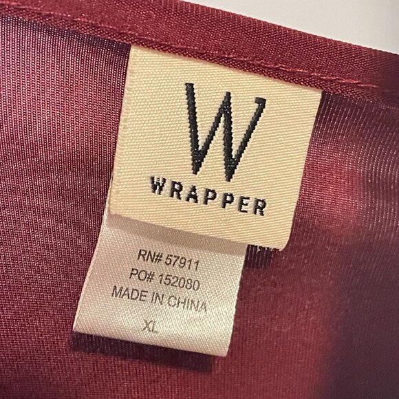 Wrapper Women’s Open Front Lightweight Cardigan – Burgundy, Size XL - Picture 4 of 4